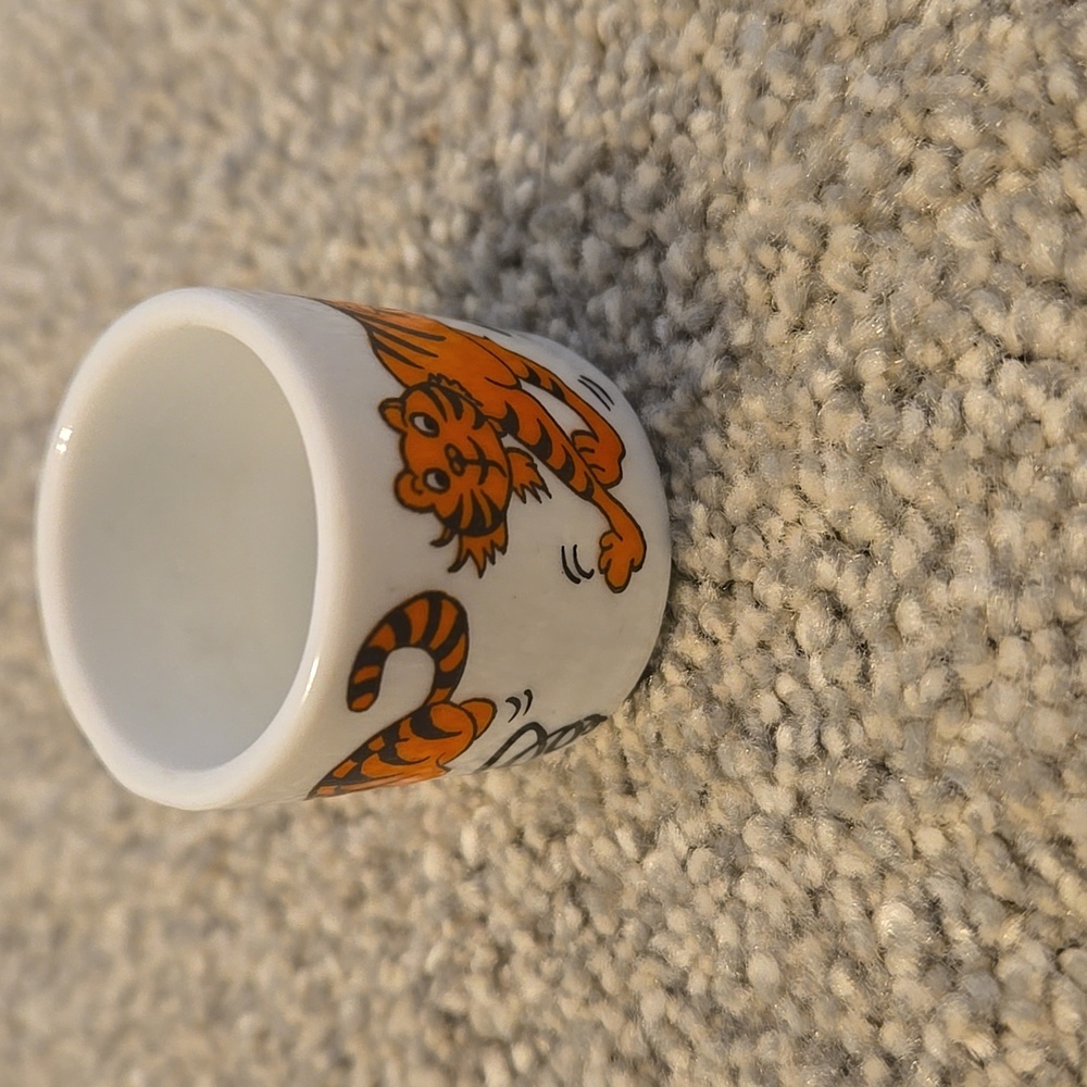 Vintage Tiny Ceramic Tiger Coffee Cup Mug 1.25" Tall - Picture 5 of 6